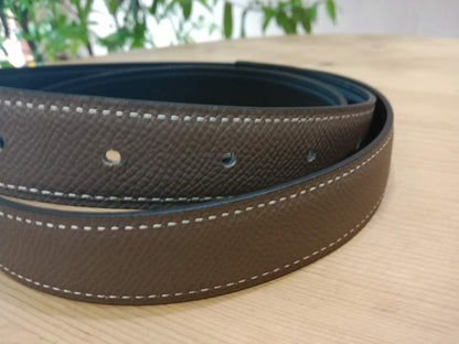 Hermes Mini Constance Reversible Belt Etoupe Stamp Z 2021
