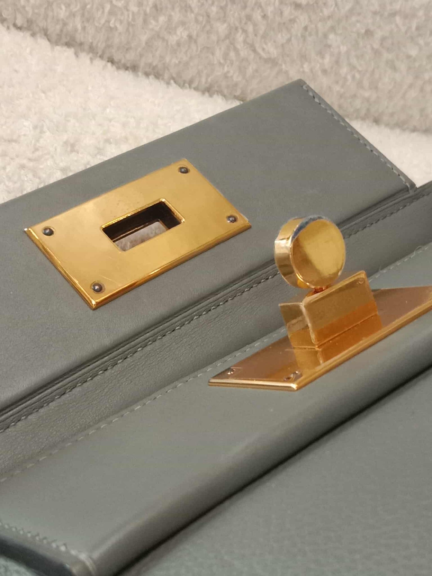 Hermes Mini 24/24 Gris Meyer Evercolor Stamp U 2022