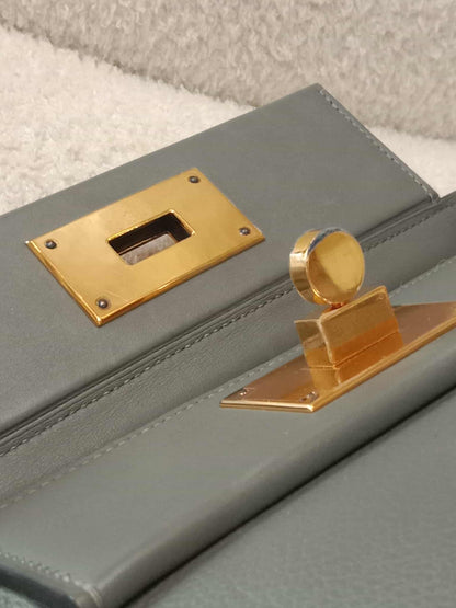 Hermes Mini 24/24 Gris Meyer Evercolor Stamp U 2022