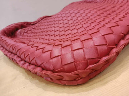 Bottega Veneta Intrecciato Hobo Bag Red