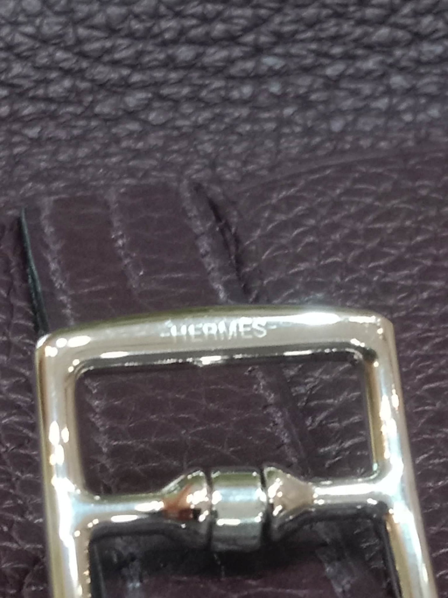 Hermes Halzan 25 Clemence Rouge/Framboise Stamp Z 2021