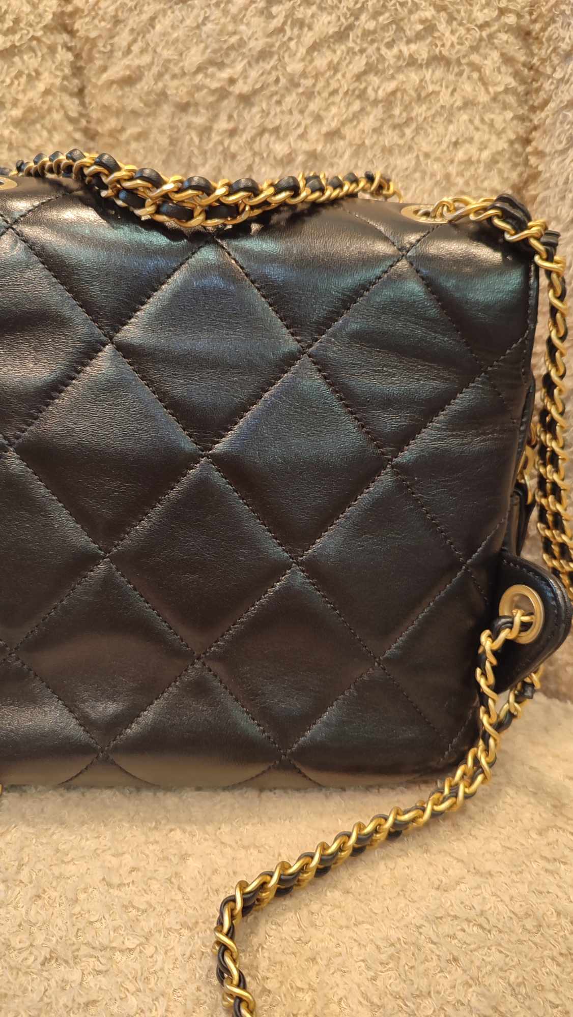 Chanel Square Flap Backpack Lambskin Microchipped