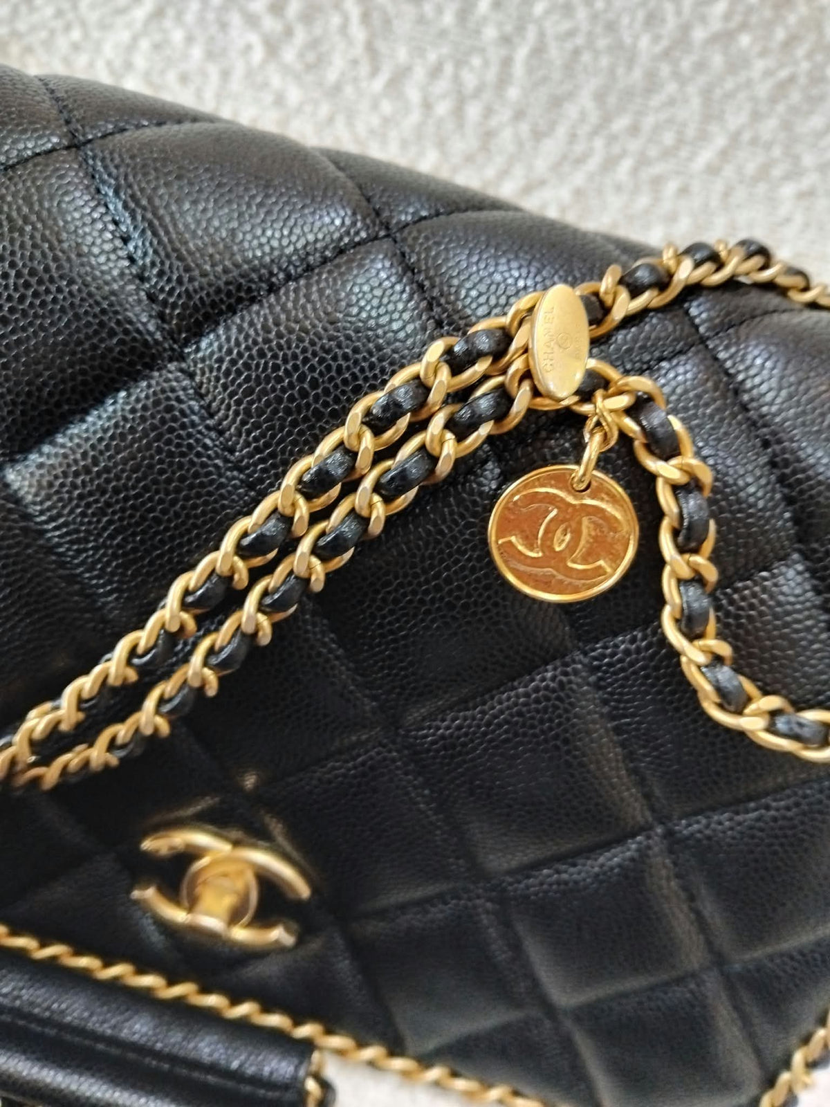Chanel Black Caviar Neverending Cavair Black Microchipped