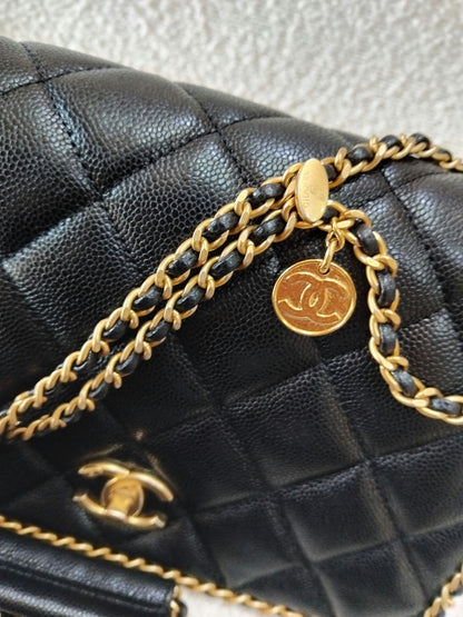 Chanel Black Caviar Neverending Cavair Black Microchipped