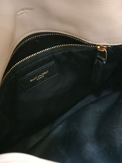 Saint Laurent Quilted Lambskin Lou Puffer Shoulder Bag