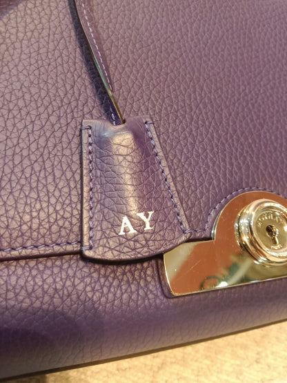 Moynat Rejane Purple Leather Bag