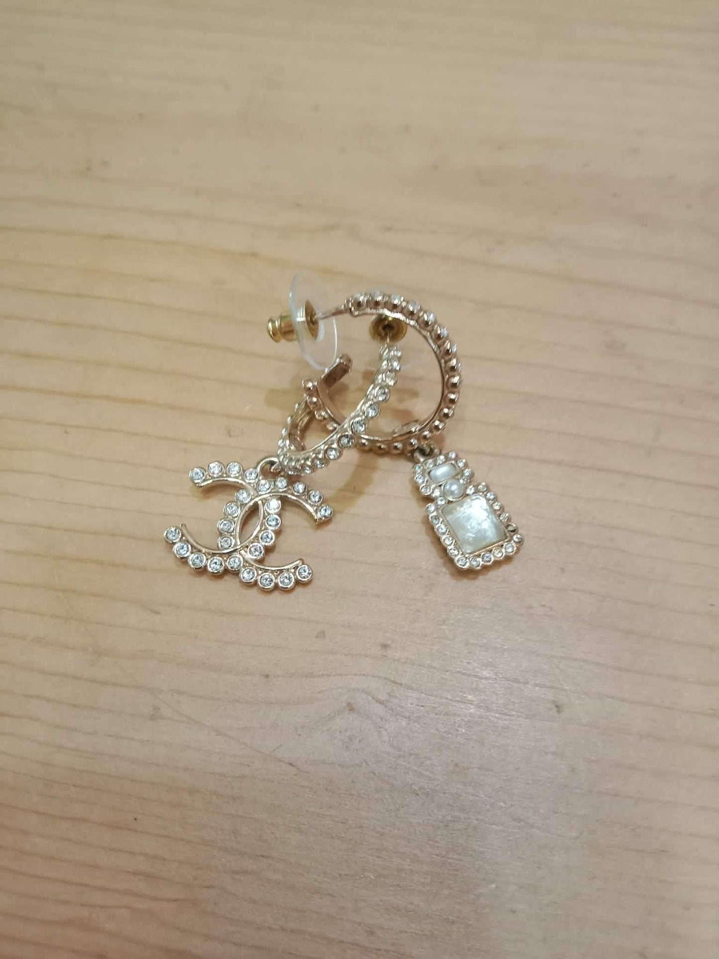 Chanel Drop Hoop Earrings