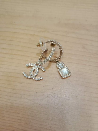 Chanel Drop Hoop Earrings