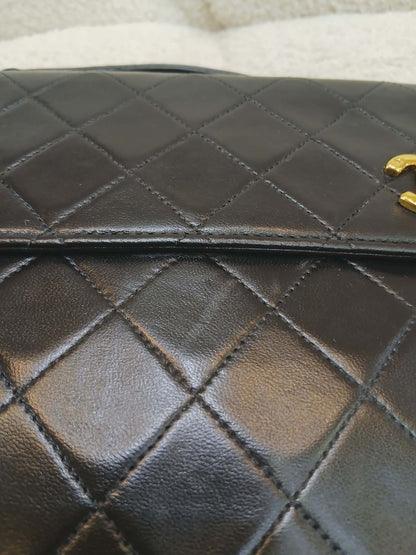 Chanel Matelasse Lambskin Double Turn Lock Vintage Mini Briefcase Series 1