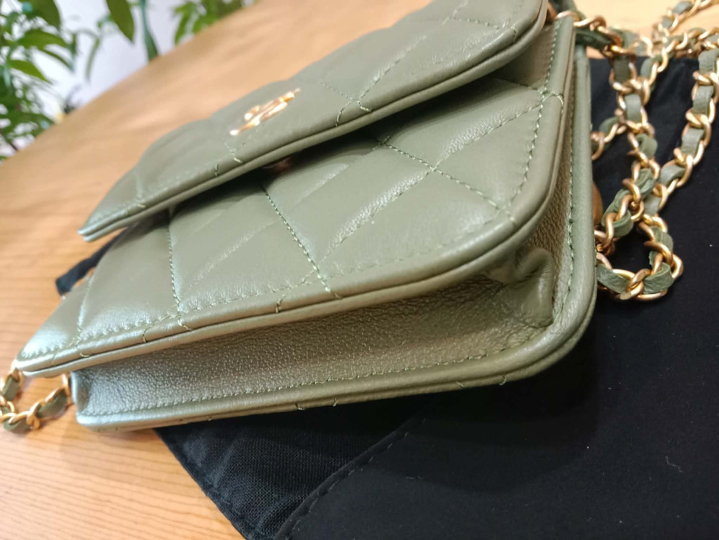 Chanel Pearl Crush Mini Quilted Lambskin Flap Bag Matcha Series 31