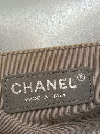 Chanel Le Boy Lambskin Old Medium Gray Series 20