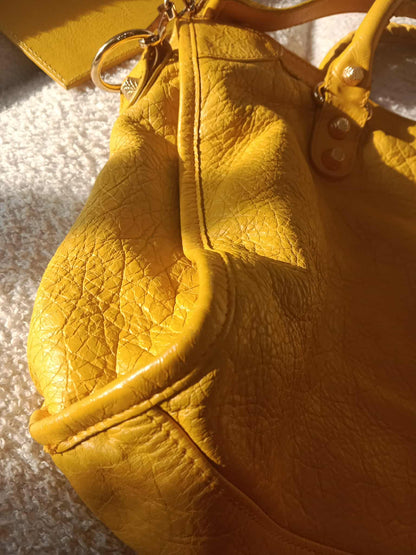 Balenciaga City Bag Yellow Mangue