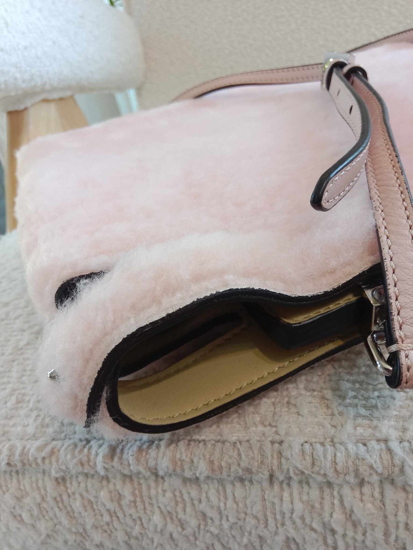 Fendi Shearling Peekaboo Pink