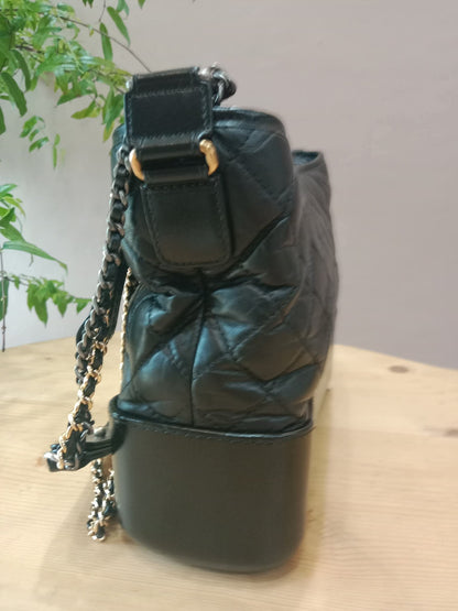 Chanel Gabrielle Medium Calfskin Black Series 24