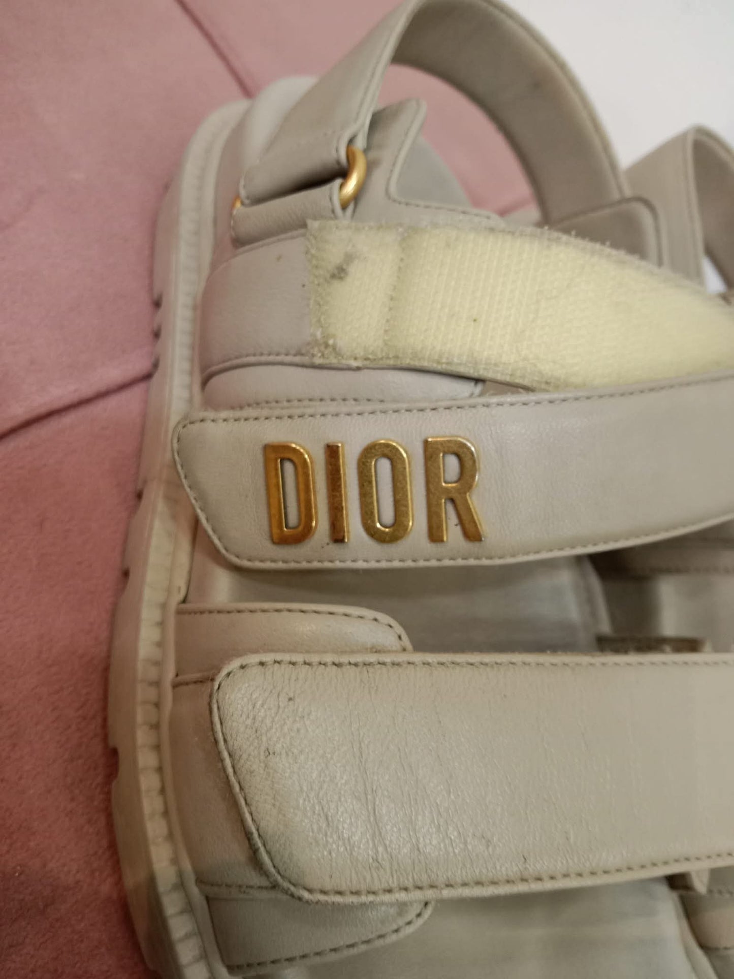 Christian Dior Dioract Sandals Beige Size 37