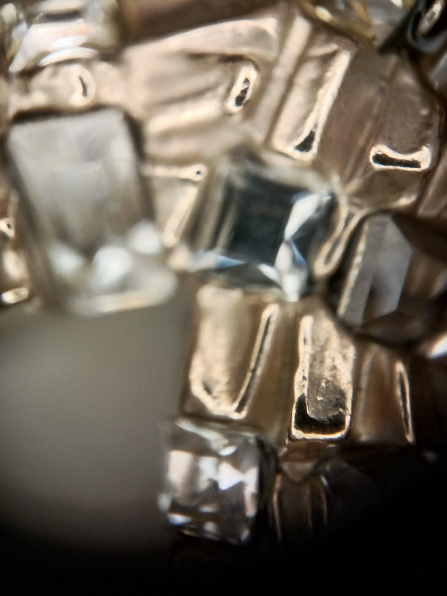 Chanel Crystal CC Pendant Crystal Necklace Silver