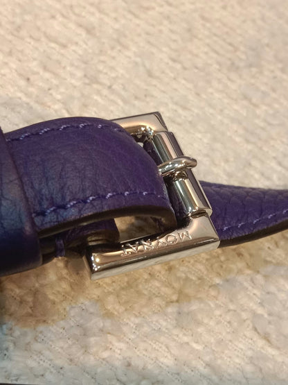 Moynat Rejane Purple Leather Bag
