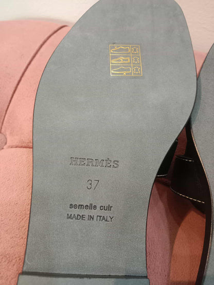 Hermes Oran Noir Size 37 Brandnew