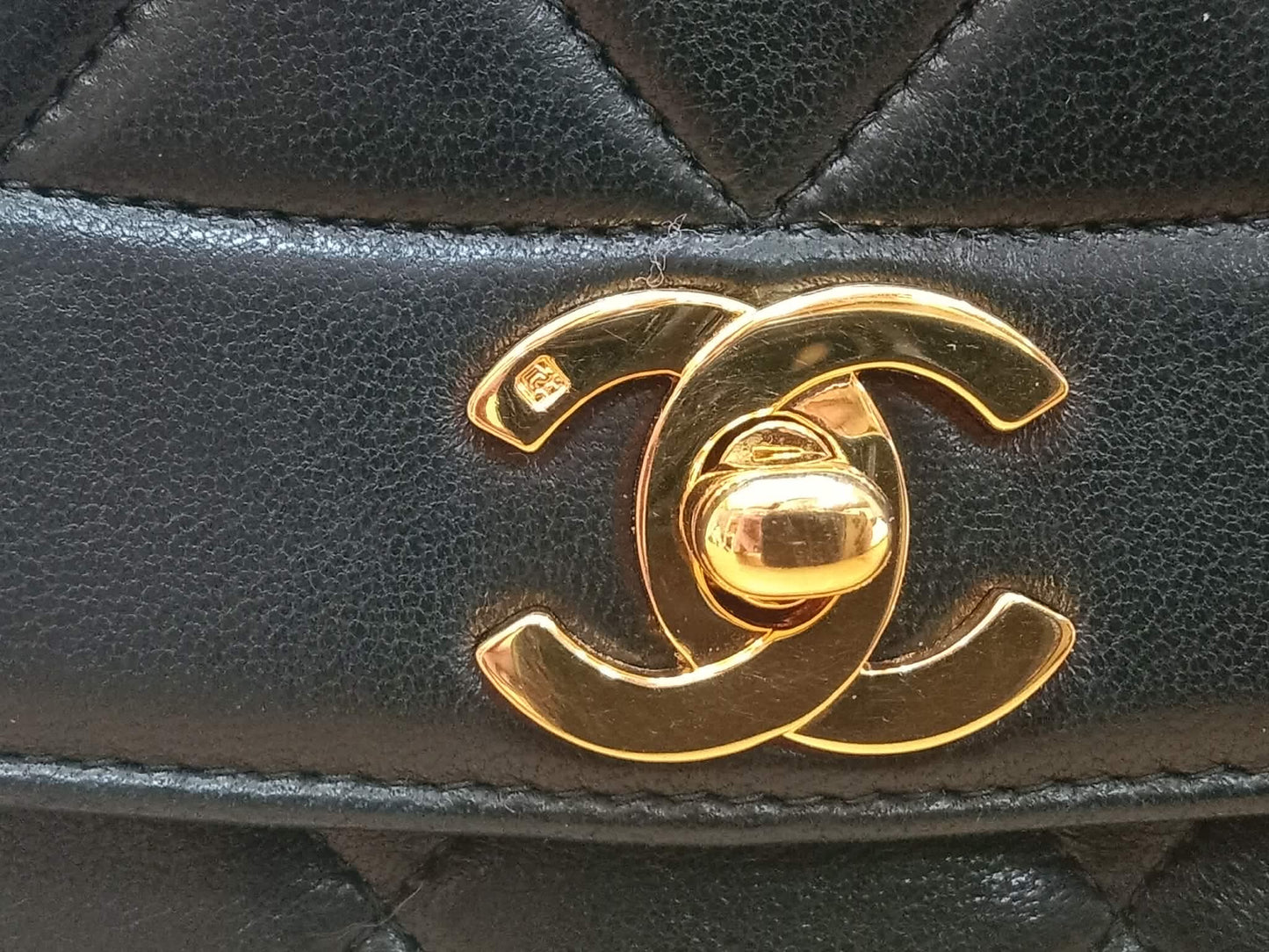 Chanel Diana Black Lambskin Series 2