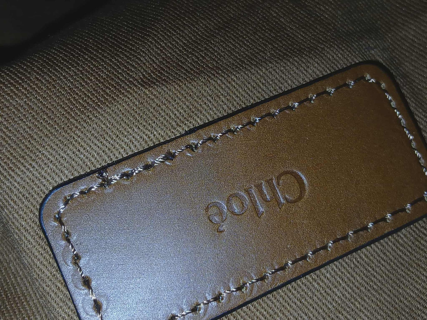 Chloe Sac A Langer Mother's Tote Handbag Canvas/Leather Crimson