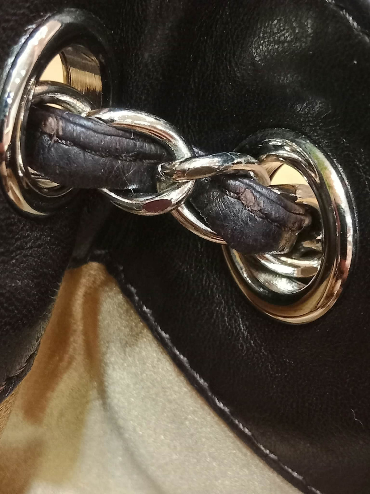 Chanel Drawstring Lambskin Black Tote Bag Series 8