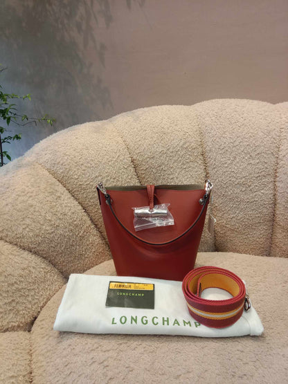 Longchamp Le Roseau Crossbody Brown Bag