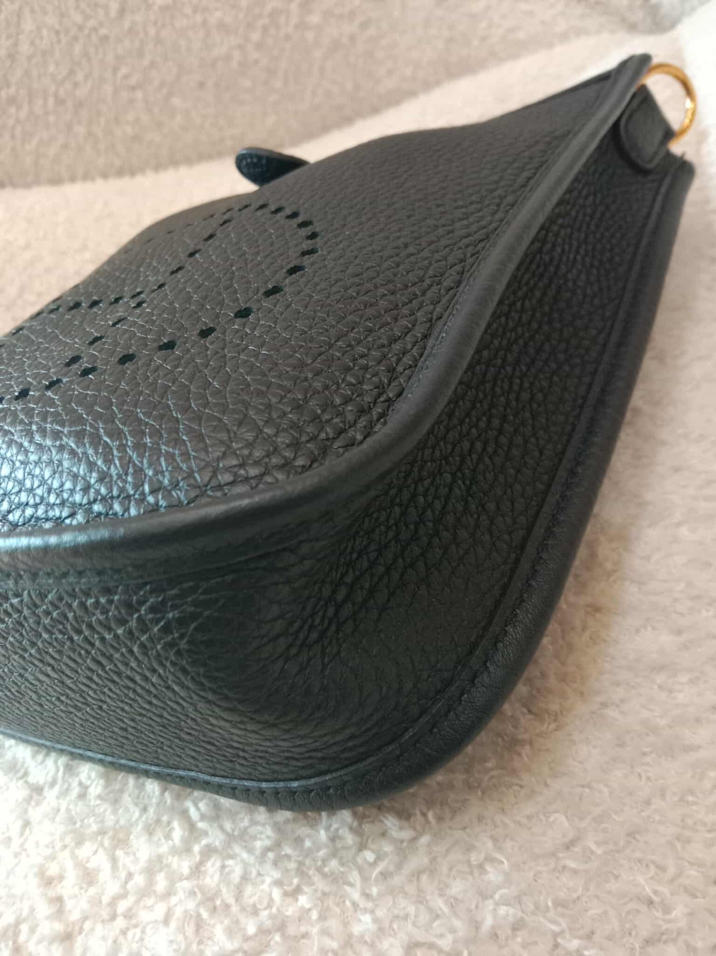 Hermes Mini Evelyne Noir Clemence Stamp U 2022