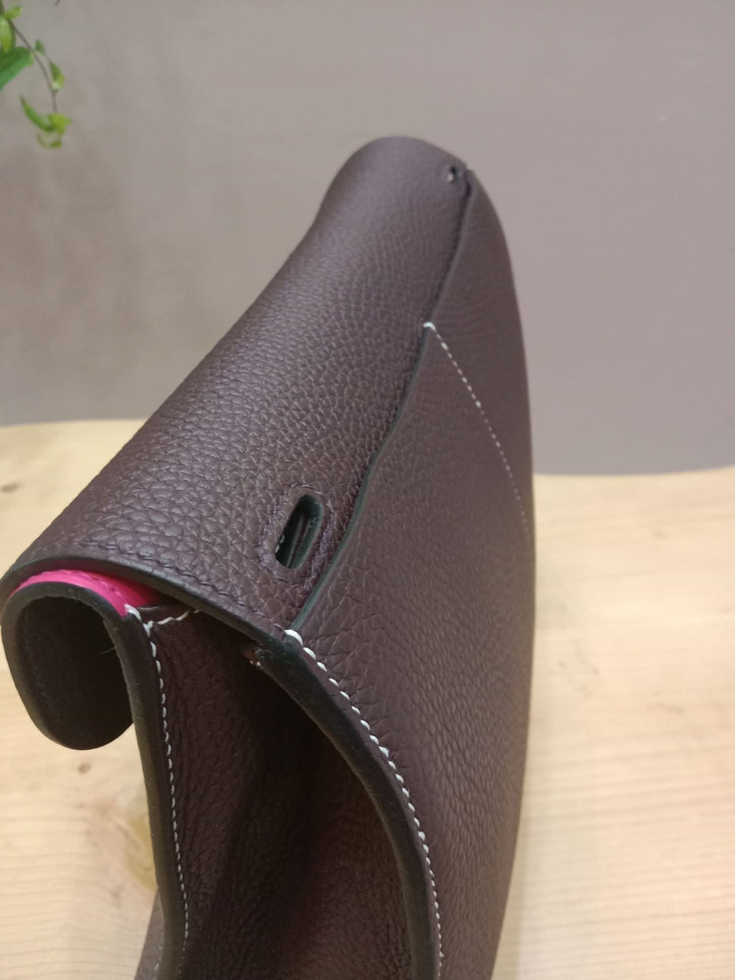 Hermes Halzan 31 Clemence Bicolor Rouge/Pink Stamp B 2023