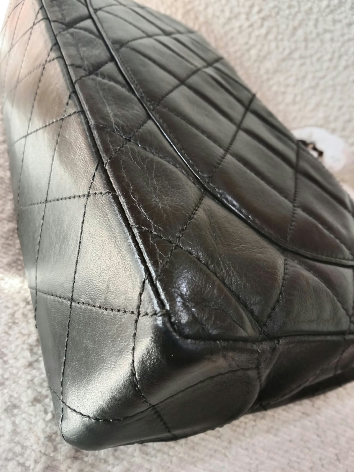 Chanel Quilted Lambskin Paris Double FLap Bag Black Series 2
