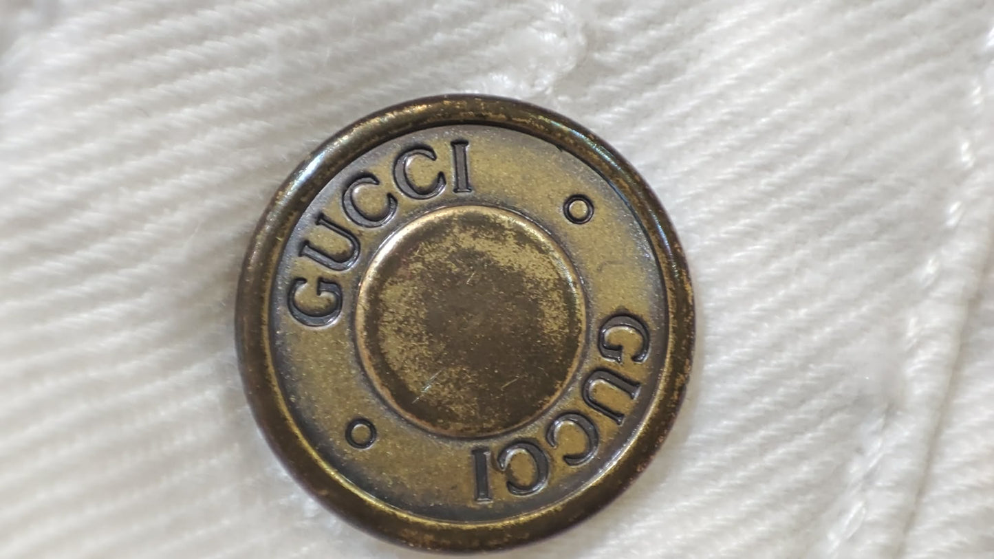 Gucci Denim White Pants Size 38