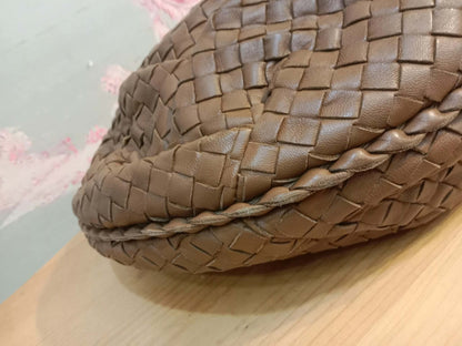 Bottega Veneta Hobo Intrecciato Bag Brown