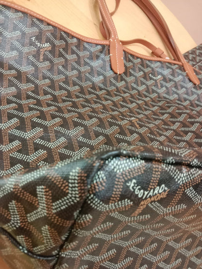 Goyard Saint Louis Tote Bag Noir/Naturelle PM