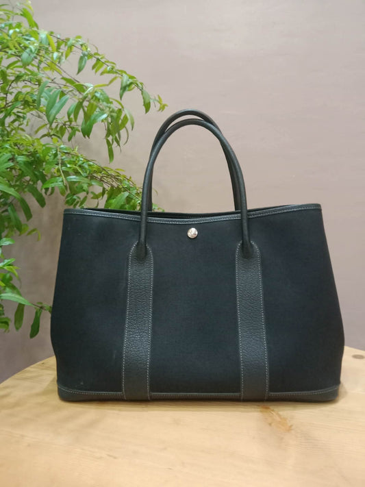 Hermes GPT 36 Canvas/Leather Black