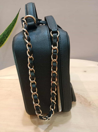 Chanel CC Filigree Vanity Case Caviar Black Large Series 29