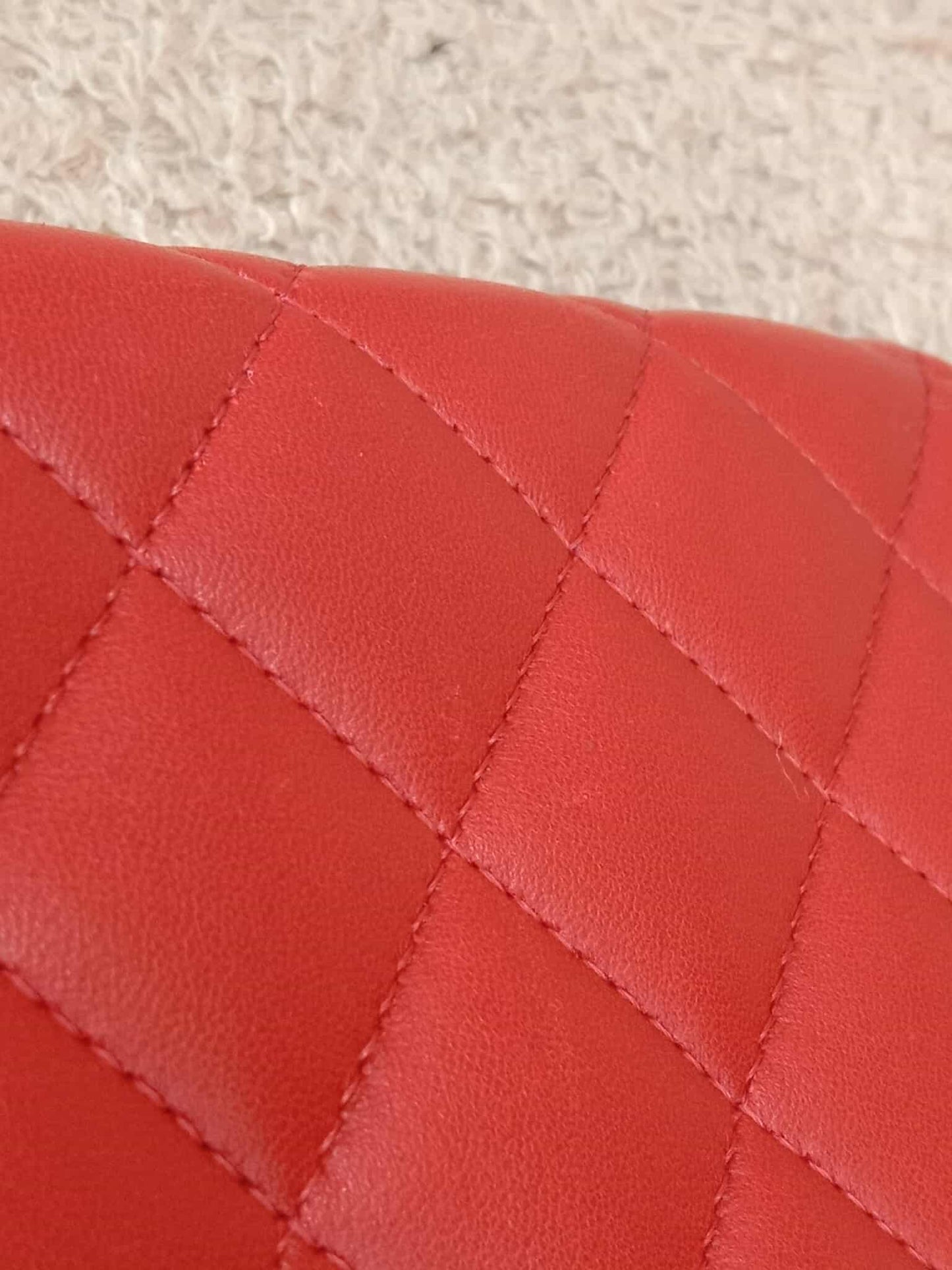 Chanel Wallet on Chain Lambskin Red Series 13