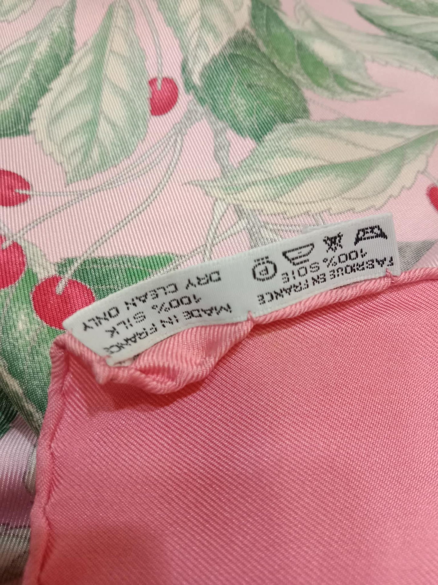 Hermes Les Merises Silk Scarf designed by Antoine de Jacquelot