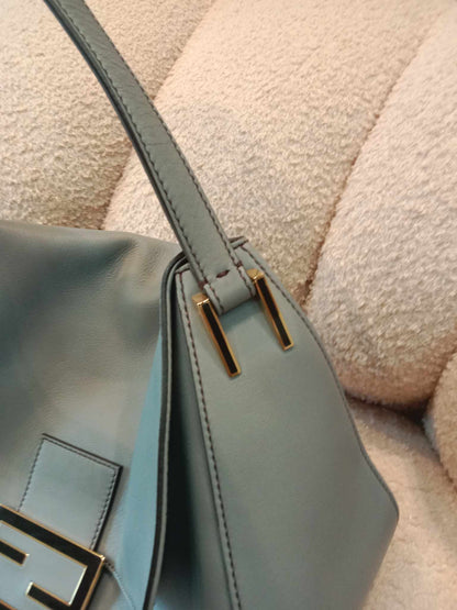 Fendi Mama Baguette Gray Shoulder Bag