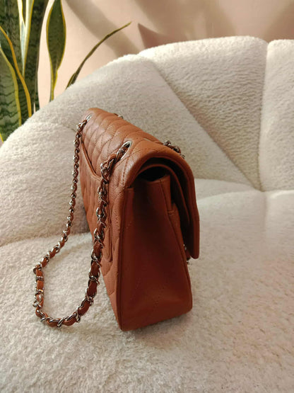 Chanel Classic Double Flap Medium Caramel Caviar Series 14