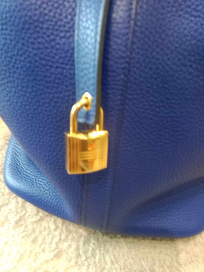 Hermes Picotin 26 Clemence Bleu Electrique Stamp C 2018