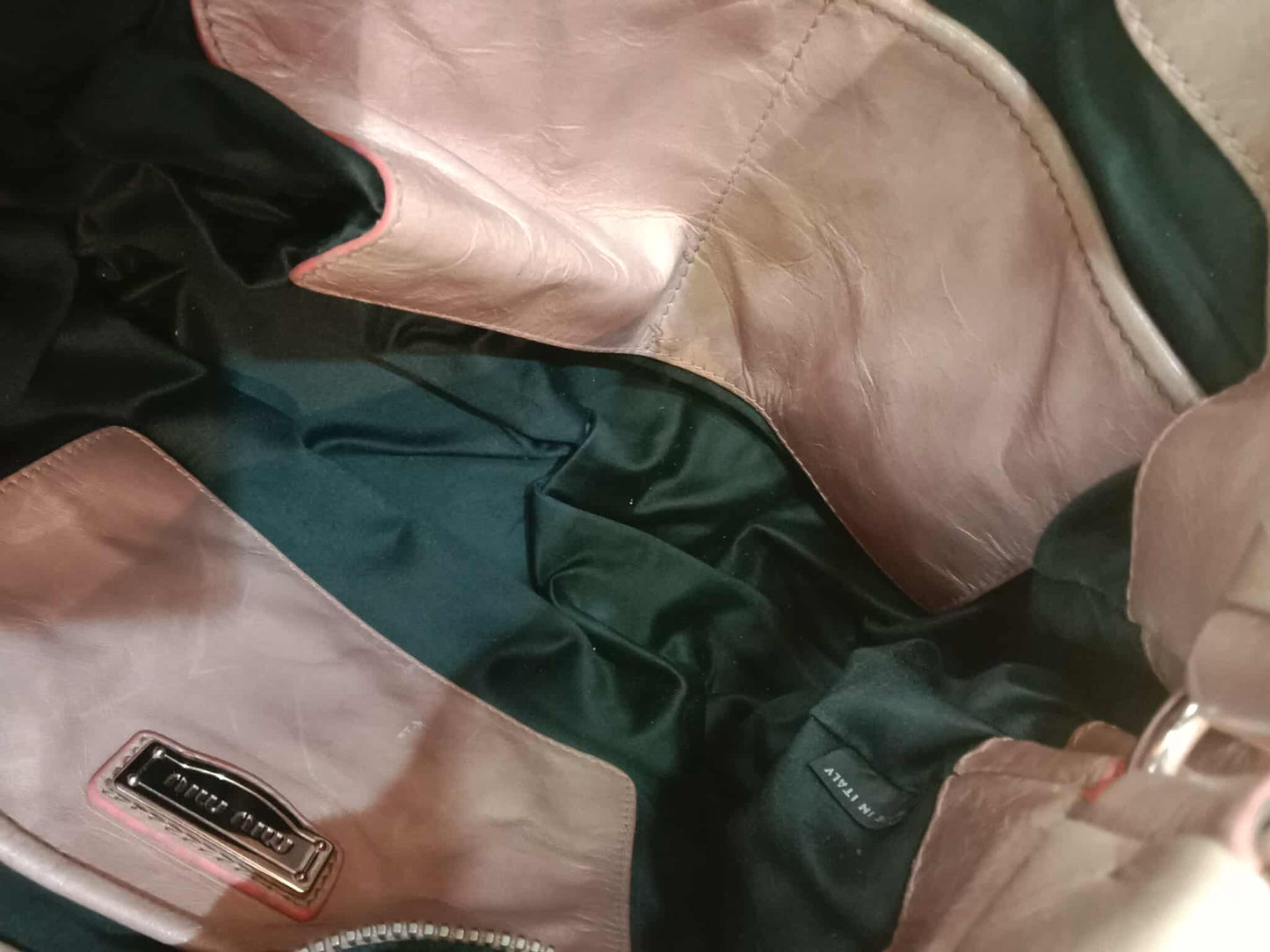 Miu Miu Light Pink Calfskin 2-Way Bag