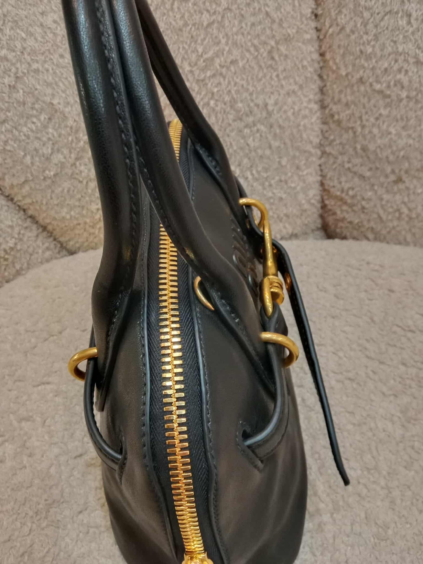 Miu Miu Aviator Nappa Leather Black