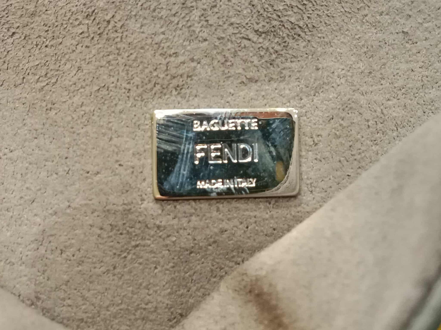 Fendi Monster Baguette Leather and Fur Micro
