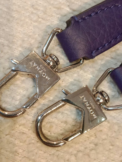 Moynat Rejane Purple Leather Bag