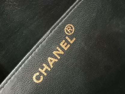 Chanel Vintage Briefcase Quilted Patent Black