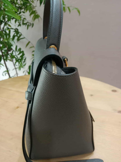 Celine Mini Belt Bag Grey in Grained Calfskin GHW