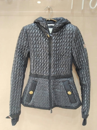 Moncler Grenoble "Cailly" Quilted Hooded Jacket in Black