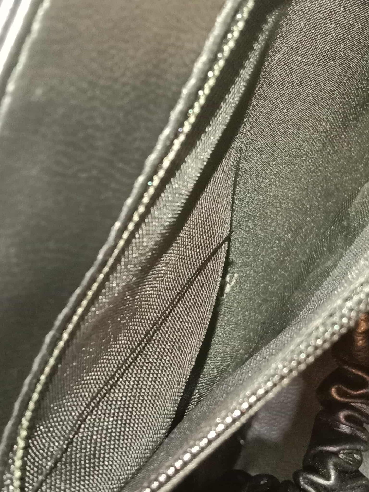 Chanel Vanity Black Leather Stitched Cosmetic Beauty Bag Series 2