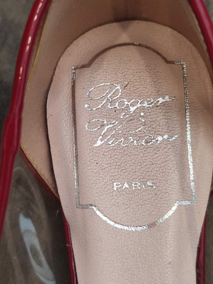 Roger Vivier Ballet Flats Patent Red Size 34