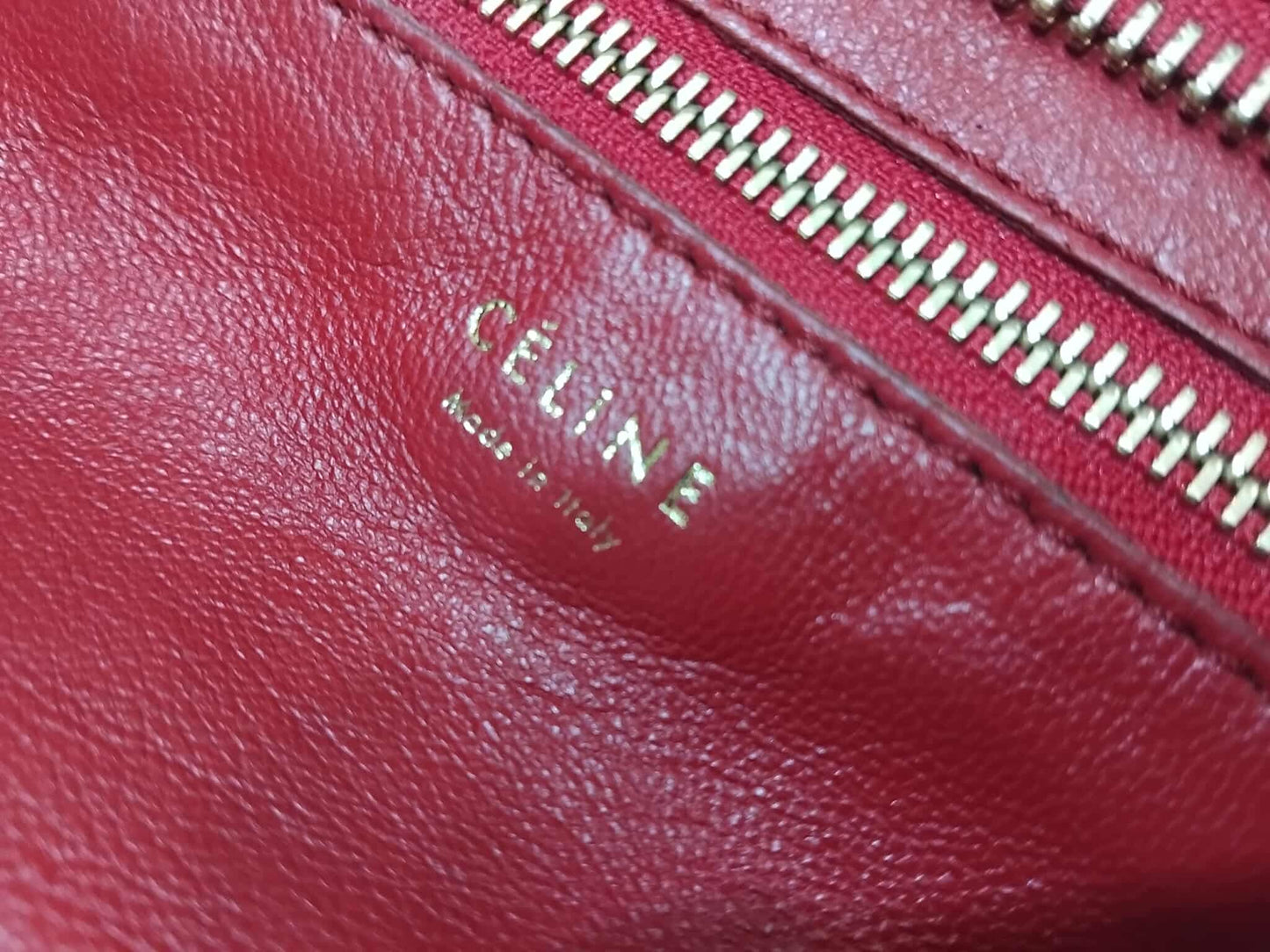 Celine Python Snakeskin Luggage Envelope Tote Bag Orange