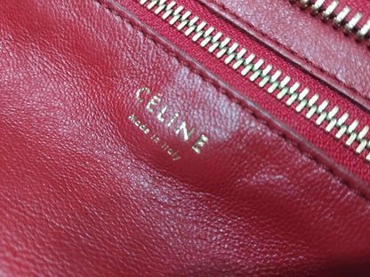 Celine Python Snakeskin Luggage Envelope Tote Bag Orange